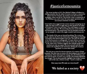 Badrinath Ki Dulhania fame Aakanksha Singh recites emotional poem for Kolkata rape-murder victim Badrinath Ki Dulhania fame Aakanksha Singh recites emotional poem for Kolkata rape-murder victim