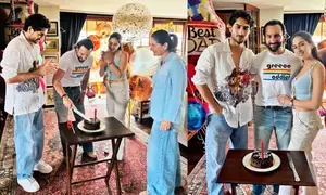 Sara celebrates Abba Saifs birthday with brother Ibrahim, Kareena