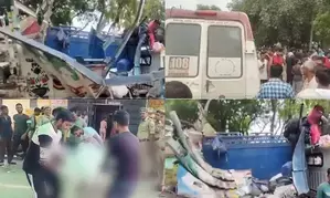 10 killed, 25 hurt after bus collides with pickup van in Bulandshahr