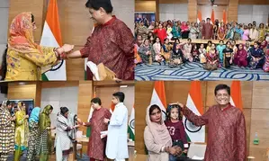 Piyush Goyal celebrates Raksha Bandhan with Hindu women migrants who got Indian citizenship under CAA