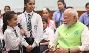 Children share heart-warming moment with PM Modi during Raksha  Bandhan celebrations