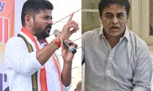 KTR hits back at Revanth Reddy as politics over statue takes ugly turn
