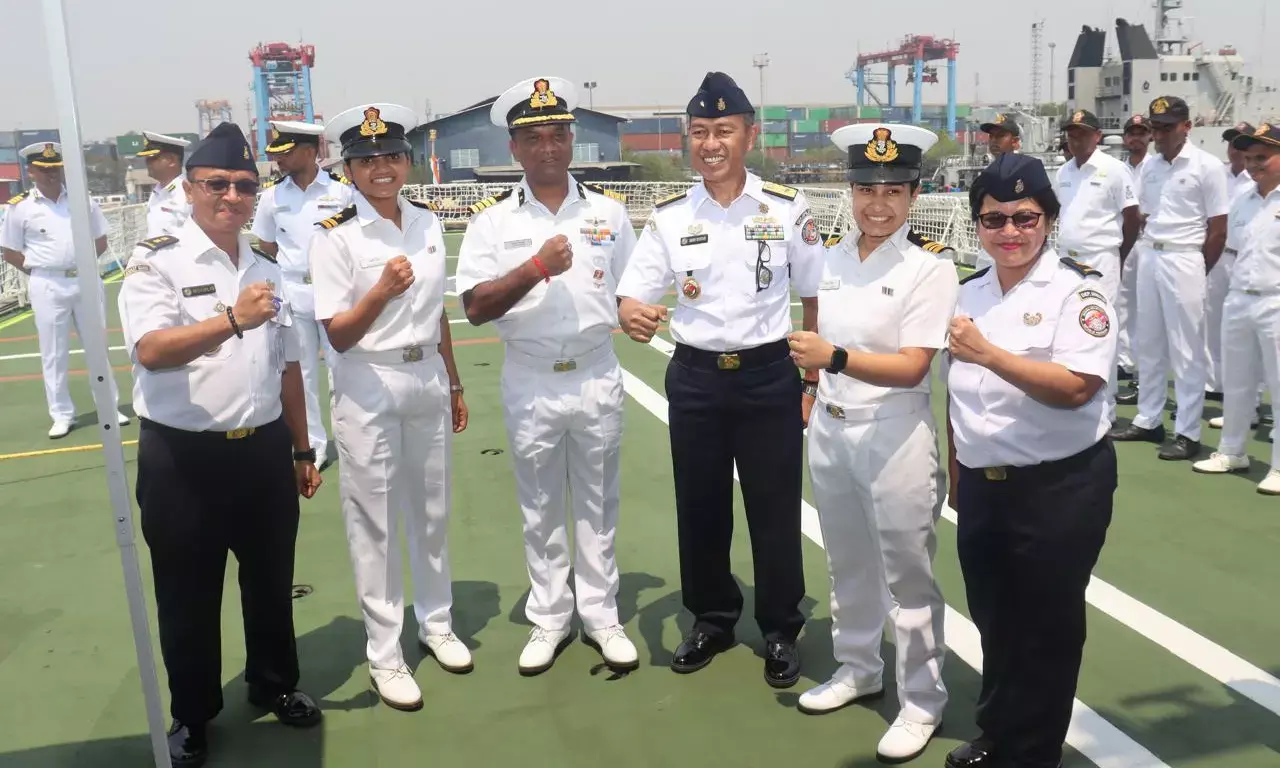 Indian Coast Guard Vessel Sujay Makes Port Call in Jakarta, Showcases Women in Maritime Security