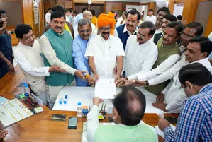 Union Minister George Kurian files nomination for RS bypolls Union Minister George Kurian files nomination for RS bypolls