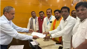 BJPs Jagannath Pradhan files nomination for Rajya Sabha bypoll from Odisha (Ld)