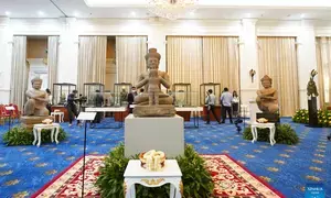 Cambodia celebrates return of 70 looted artefacts from abroad