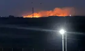 Ukrainian drone attack sparks fire at Russias military facility