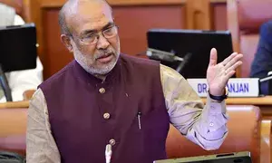 Manipur CM slams Congress for allying with National Conference ahead of J&K polls