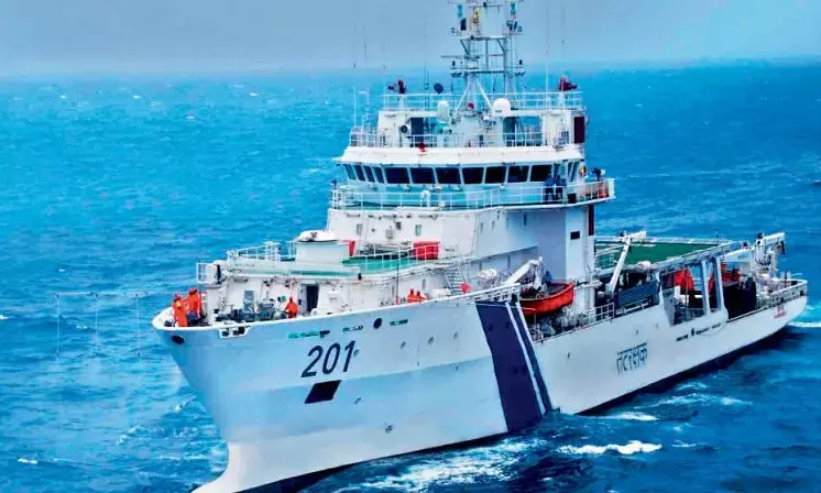 Indian Coast Guard Rescues 11 Crew Members from Sinking Vessel in Dramatic Night Operation
