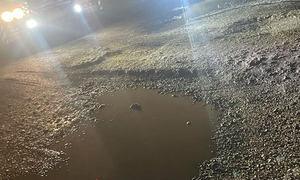 Newly constructed flyover develops pothole in Bihar’s Vaishali