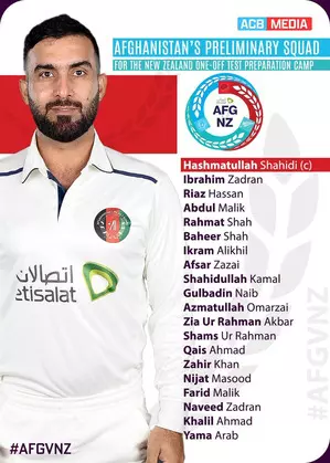 Afghanistan pick 20-member preliminary squad for one-off Test against New Zealand