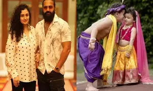 Rishab Shetty, wife Pragathi share pictures of kids from Janmashtami celebrations