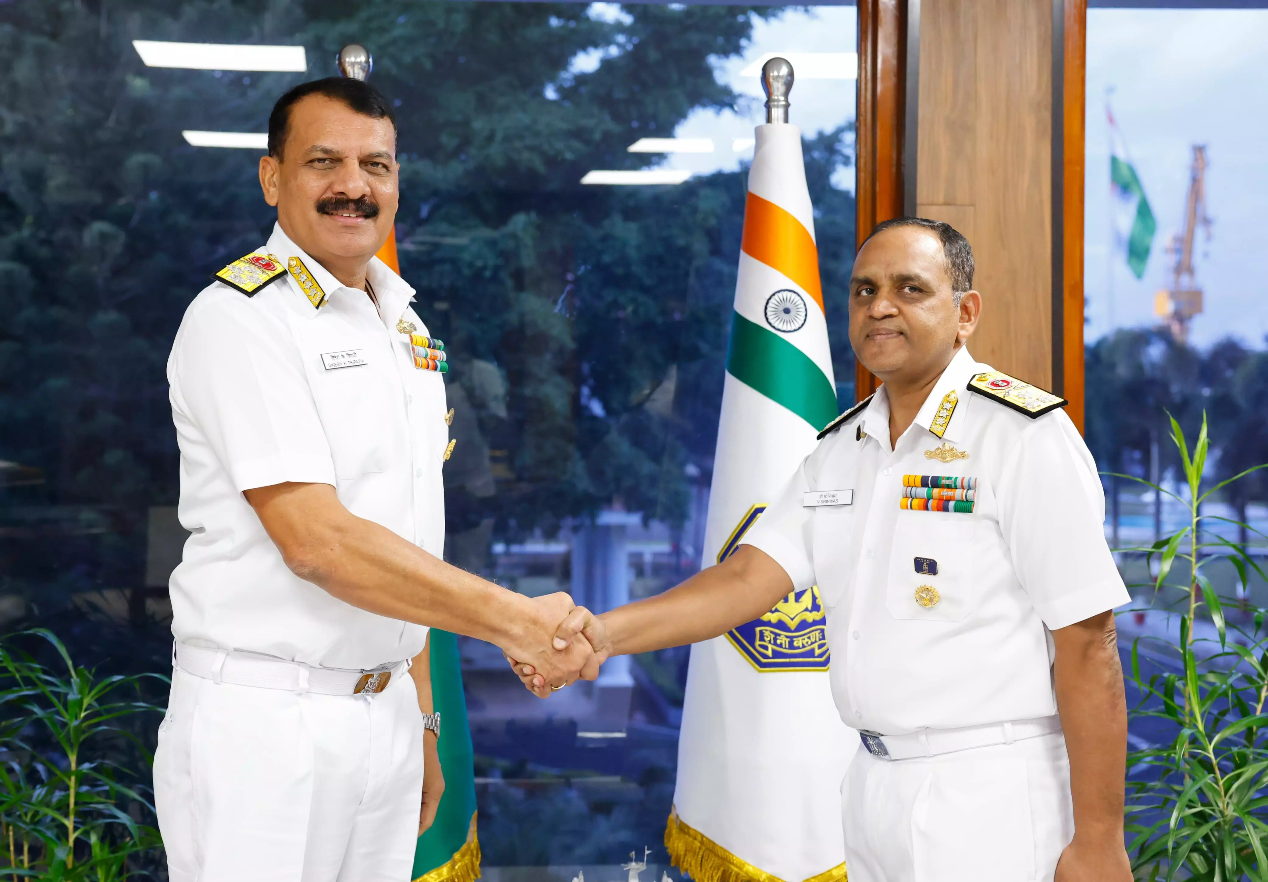 Naval Chief Admiral Tripathi Makes Inaugural Visit to Southern Naval Command Naval Chief Admiral Tripathi Makes Inaugural Visit to Southern Naval Command