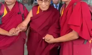 Dalai Lama returns to Himachal Pradesh after knee surgery, accorded warm welcome