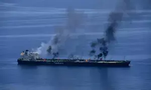 Yemens Houthis permit rescue operation of burning oil tanker in Red Sea