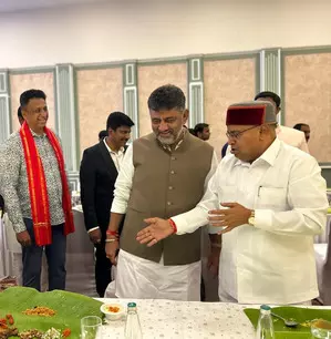 Amid face-off, Dy CM Shivakumar enjoys K’taka Guv’s company at party