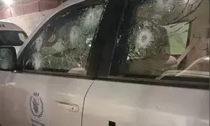 Humanitarians in UN armoured vehicle escape Israeli gunfire in Gaza