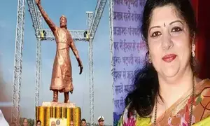 Who builds a hollow statue on sea-shore, wonders Raj Thackerays wife Sharmila