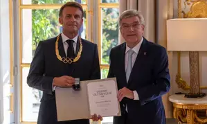 IOC awards Olympic Order to French President Emmanuel Macron after Paris Games