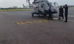 Hundreds rescued from flood-hit Vijayawada, five choppers deployed