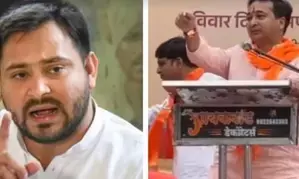 BJP MLA Nitesh Rane spewing venom, claims Tejashwi Yadav