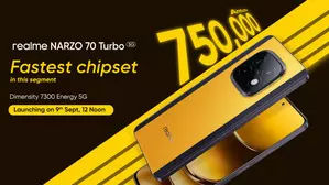 World’s 1st batch of Dimensity D7300 Energy to feature turbo performance in realme NARZO 70 Turbo 5G World’s 1st batch of Dimensity D7300 Energy to feature turbo performance in realme NARZO 70 Turbo 5G