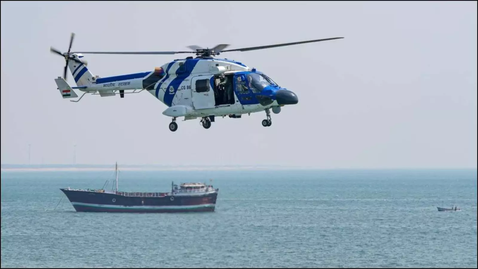 Indian Coast Guard Helicopter Crashes During Rescue Operation off Gujarat Coast, Three Crew Members Missing Indian Coast Guard Helicopter Crashes During Rescue Operation off Gujarat Coast, Three Crew Members Missing