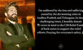 Allu Arjun donates Rs 1 crore for relief operations in light of  Andhra Pradesh, Telangana deluge