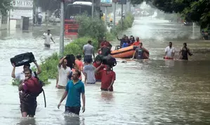 Gujarats Nadiad receives heavy rain, low-lying areas flooded