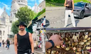 Gurmeet Choudhary flaunts his style in the city of light