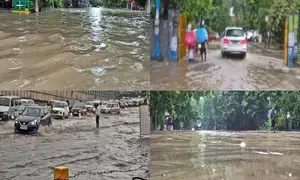 Heavy rainfall causes waterlogging in Gurugram; vehicular movement affected