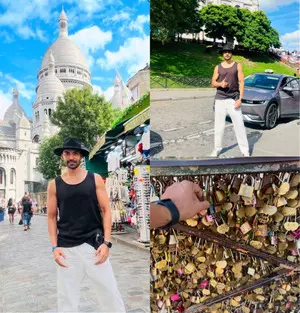 Gurmeet Choudhary flaunts his style in the city of light