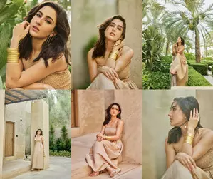 Sara Ali Khan nails look in earthy shade Sara Ali Khan nails look in earthy shade