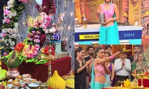 Nia Sharma celebrates Ganeshotsav with Laughter Chefs team; drops photos