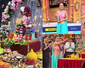 Nia Sharma celebrates Ganeshotsav with Laughter Chefs team; drops photos