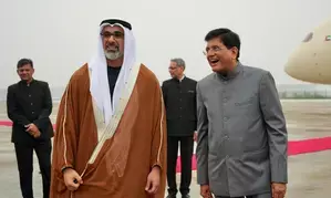 Crown Prince of Abu Dhabi arrives, to meet PM Modi on Monday