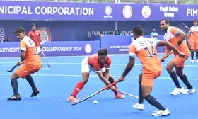 Inter-Department National Hockey: FCI, SSCB win big and reach quarters