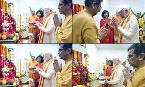 PM Modi attends Ganesh Puja at CJI Chandrachud’s residence
