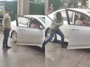 SS-UBT screams goonda raj as Shiv Sena worker clobbers man in car in Raigad