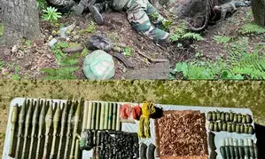 Huge quantity of arms & ammunition recovered in J&Ks Kupwara