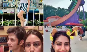 Surbhi Chandna, husband Karan embark on scariest ride of life