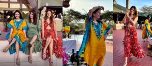 Pooja Batra, friend Deepti Bhatnagar venture into wild on African jungle adventure Pooja Batra, friend Deepti Bhatnagar venture into wild on African jungle adventure