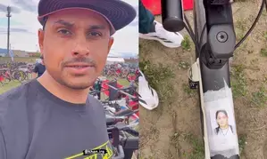 Nupur Shikhare has wife Ira Khan’s picture pasted on his bike