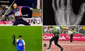Neeraj Chopra competed in the Diamond League Final with fractured left hand