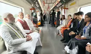 PM Modi travels in Ahmedabad Metro after inaugurating 2nd phase