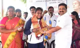 Paralympic silver medalist Thulasimathi Murugesan honoured in TN
