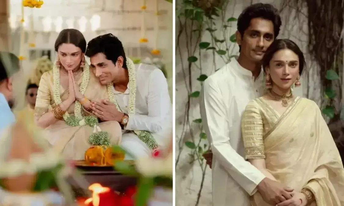 Aditi Rao Hydari Marries Long-Time Boyfriend Siddharth in a 400-Year-Old Temple