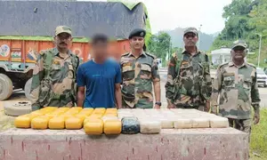 BSF & Mizoram Police seized drugs valued at Rs 40 crore, one held