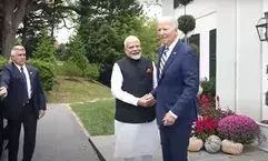 PM Modi-Biden shake hands ahead of bilateral meet in Delaware