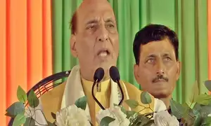 Pakistan deeply pained at witnessing celebration of democracy in J&K: Rajnath Singh